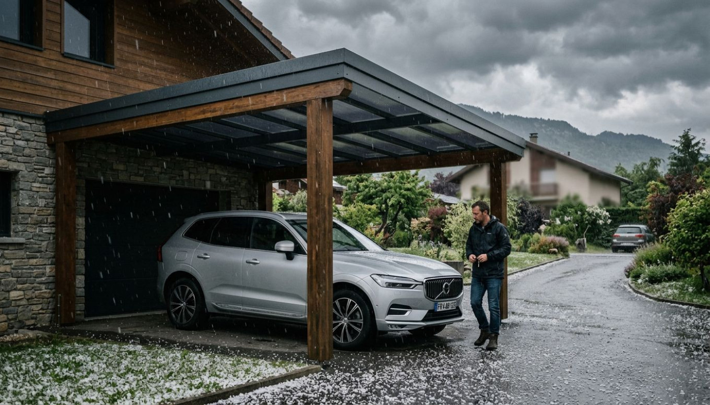 Carport : la solution anti-grêle oubliée par les automobilistes