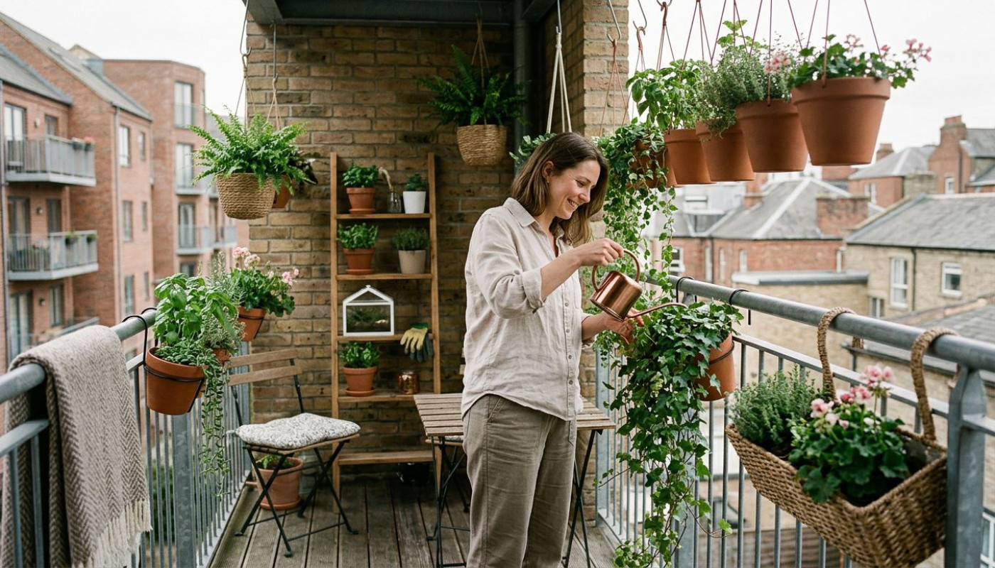 Conseils pour transformer un petit balcon en jardin suspendu